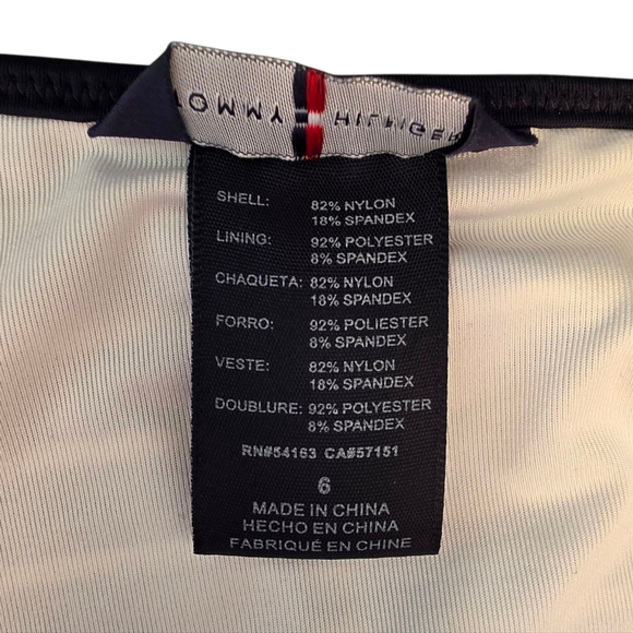Tommy Hilfiger Navy and White Striped One Piece Swimsuit Sz 6 NEW - Picture 10 of 13